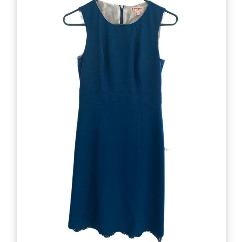 Brooks Brothers Wool Blend Lace Trim Sheath Dress